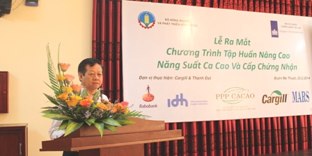 Ra mắt Chương trình tập huấn nâng cao năng suất ca cao và cấp giấy chứng nhận