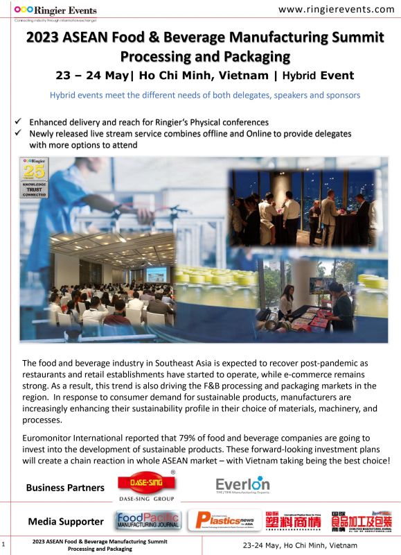 Hội nghị thượng đỉnh ngành sản xuất thực phẩm và đồ uống ASEAN 2023 Chế biến và đóng gói
