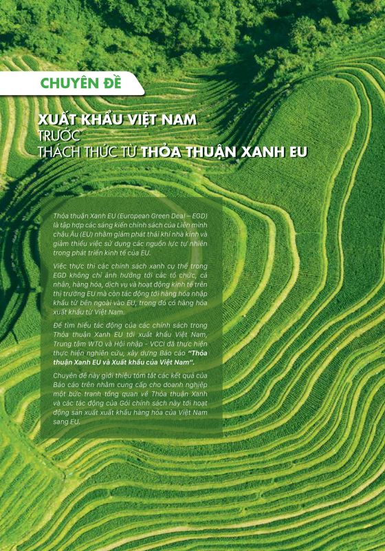 Nội dung Chuyên đề xuất khẩu Việt Nam trước thách thức từ Thỏa thuận Xanh EU