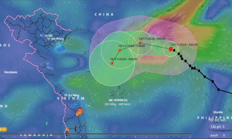 Bão số 8 đang suy yếu nhanh, có thể tan trên biển