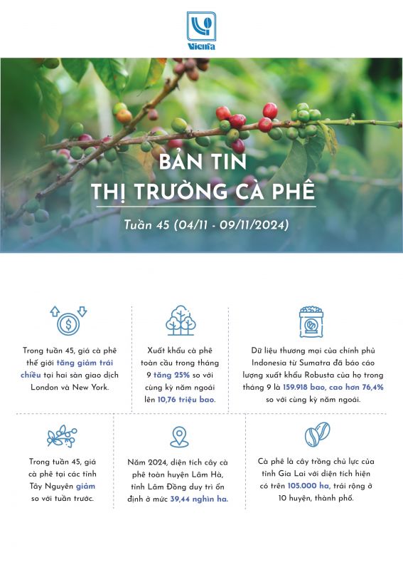 Bản tin thị trường cà phê tuần 45