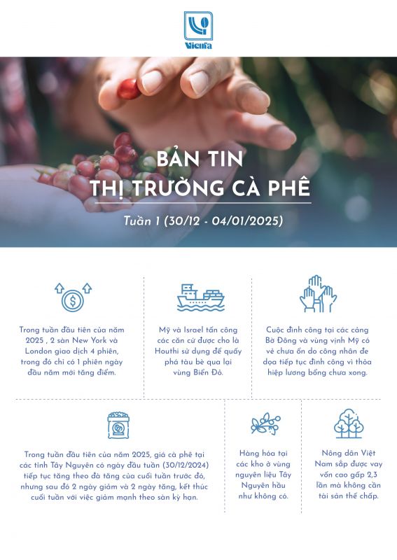 Bản tin thị trường cà phê tuần 1 của năm 2025