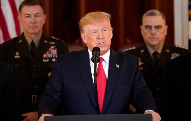 Quân đội Mỹ bị nã tên lửa, ông Trump chọn cách trừng phạt kinh tế Iran, nỗi ám ảnh xung đột vũ trang tạm thời bị đẩy lui